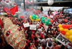 Marcha en apoyo a Dilma y Lula