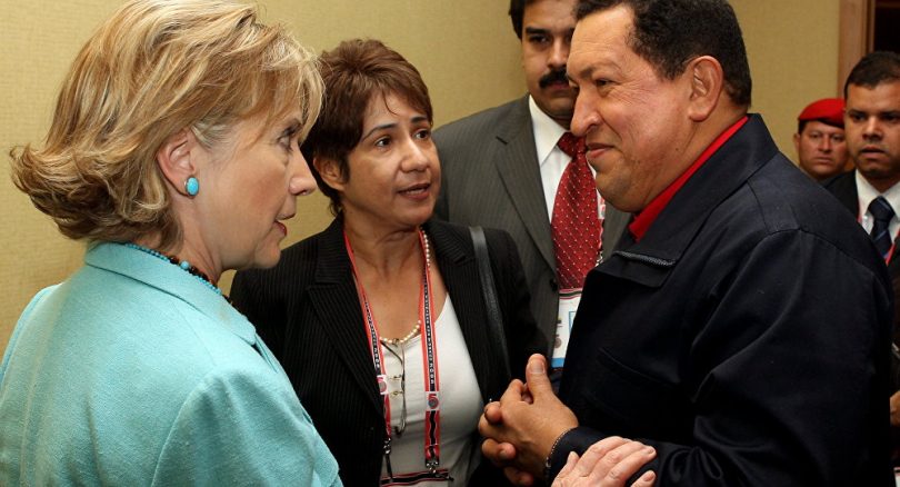 Hillary Clinton y Hugo Chavez