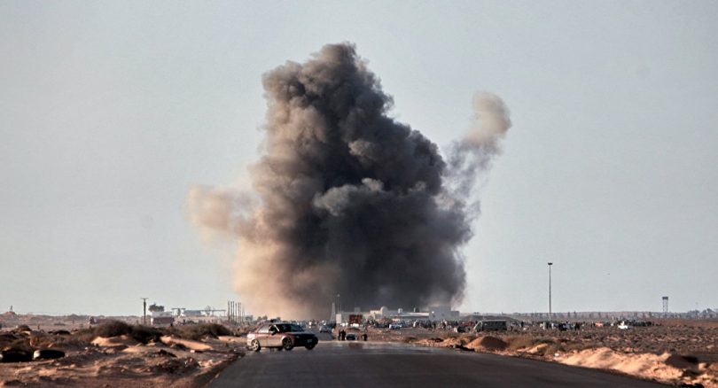 Bombardeos en Libia