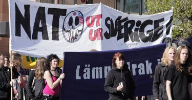 Manifestacion contra la OTAN en Suecia