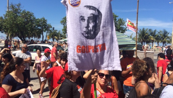 Manifestacion contra Temer en Brasil